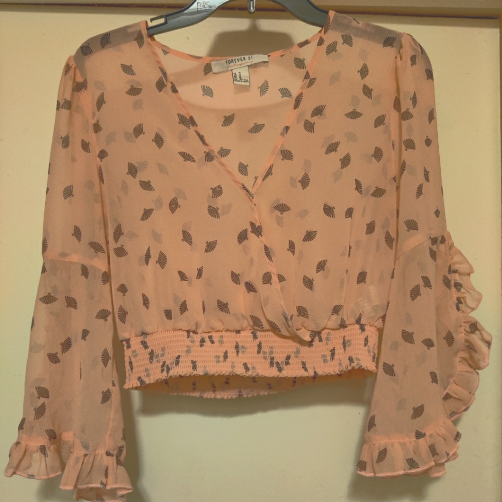Medium Size Pink & Black Blouse
